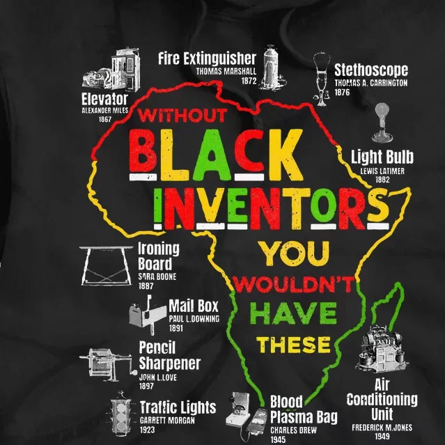 Black Inventors Black History Month African Tie Dye Hoodie