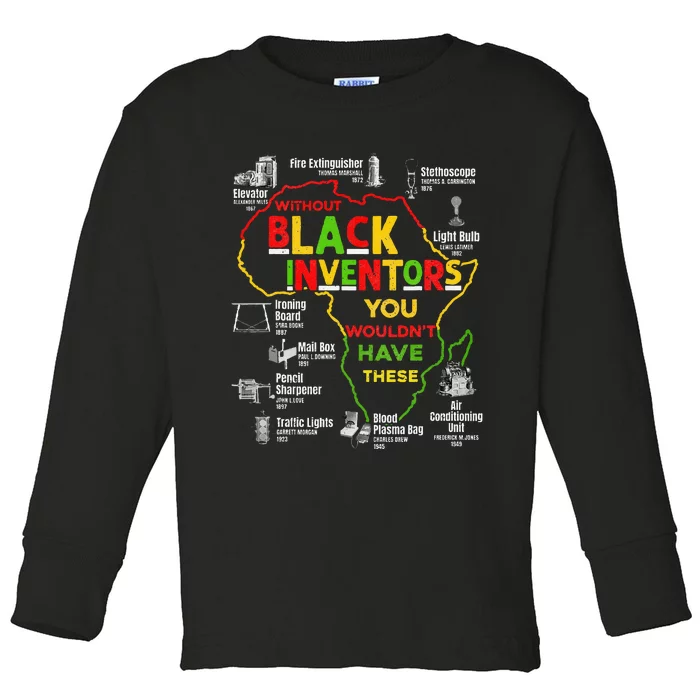 Black Inventors Black History Month African Toddler Long Sleeve Shirt