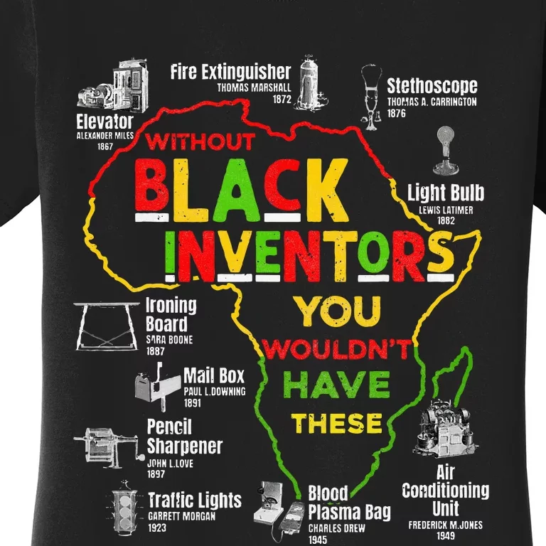 Black Inventors Black History Month African Women's T-Shirt