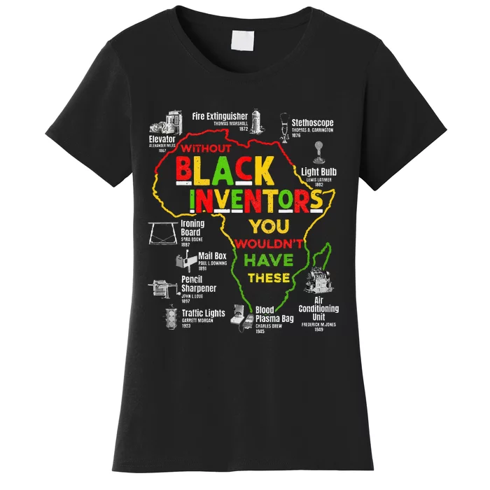 Black Inventors Black History Month African Women's T-Shirt