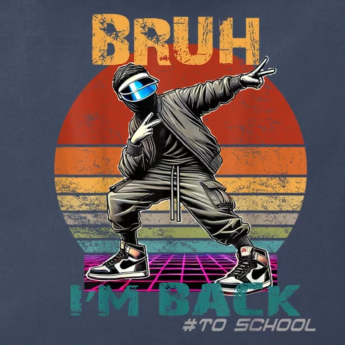 Bruh Im Back To School Groovy Bruh We Back Zip Tote Bag