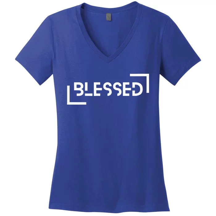 Blessed Inspirational Women's V-Neck T-Shirt