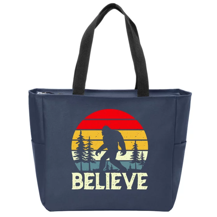 Believe In Bigfoot Zip Tote Bag