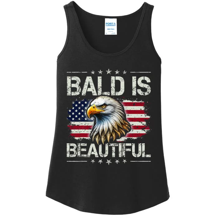 Bald Is Beautiful 4th Of July Independence Day Ladies Essential Tank