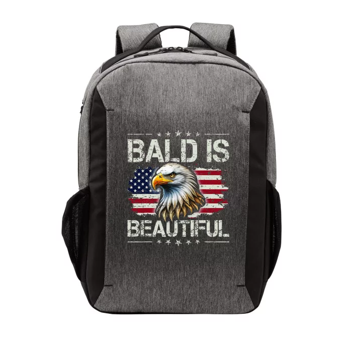 Bald Is Beautiful 4th Of July Independence Day Vector Backpack