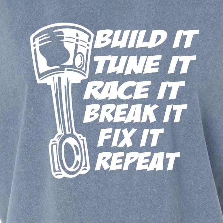 Build It Break It Repeat Gift Street Drag Race Outlaws Garment-Dyed Women's Muscle Tee