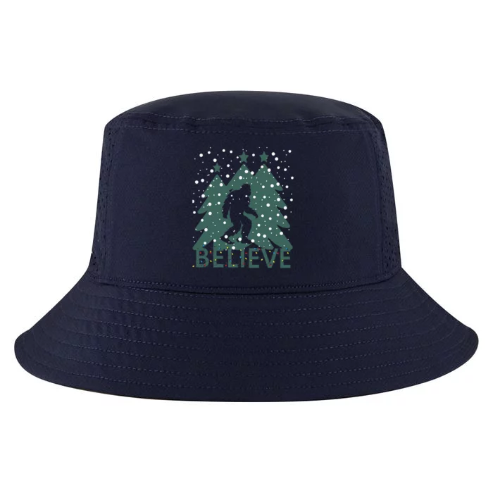 Believe In Bigfoot Christmas Lights Funny Sasquatch Cool Comfort Performance Bucket Hat