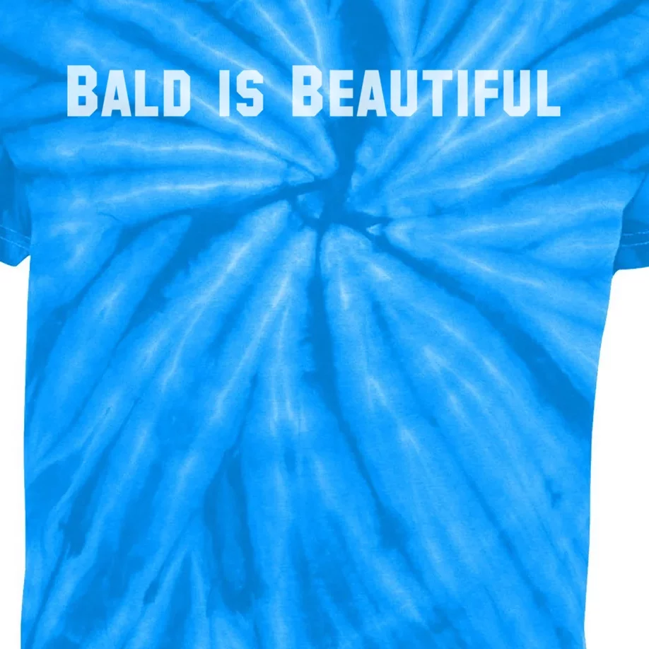 Bald Is Beautiful Black Gift Kids Tie-Dye T-Shirt