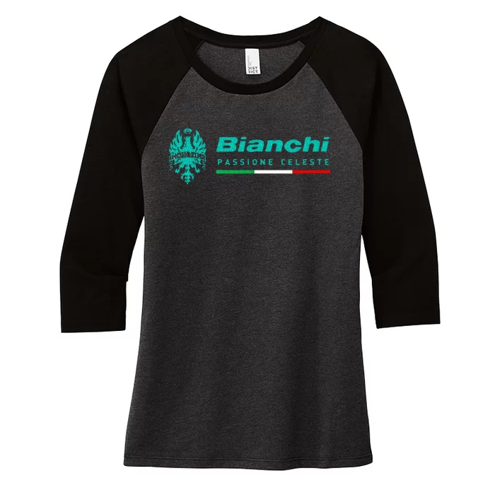 Bianchi Italian Bikes Women's Tri-Blend 3/4-Sleeve Raglan Shirt