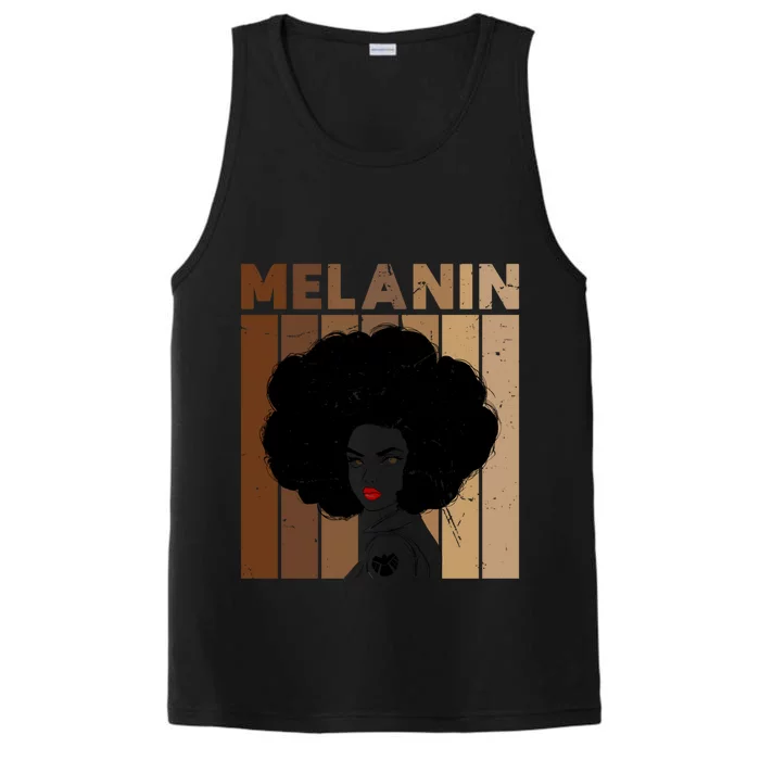 Black Is Beautiful Cute Gift Afro Roots Cute Gift Melanin Gift Performance Tank