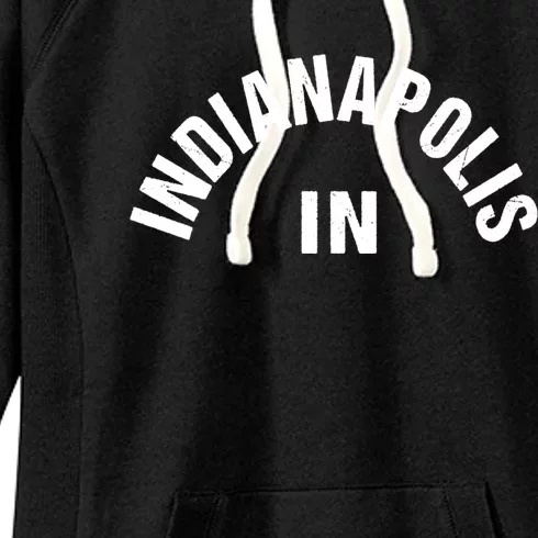 Basic Indianapolis Blue And White Indianapolis Classic Indiana Gift Women's Fleece Hoodie