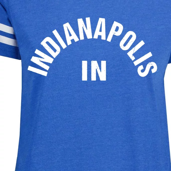 Basic Indianapolis Blue And White Indianapolis Classic Indiana Gift Enza Ladies Jersey Football T-Shirt