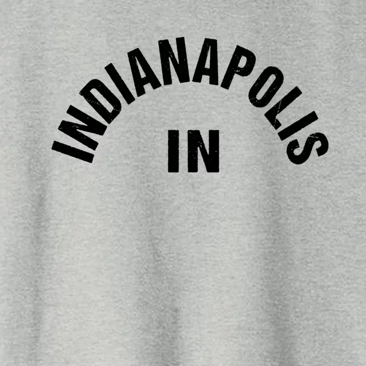 Basic Indianapolis Blue And White Indianapolis Classic Indiana Gift Women's Crop Top Tee