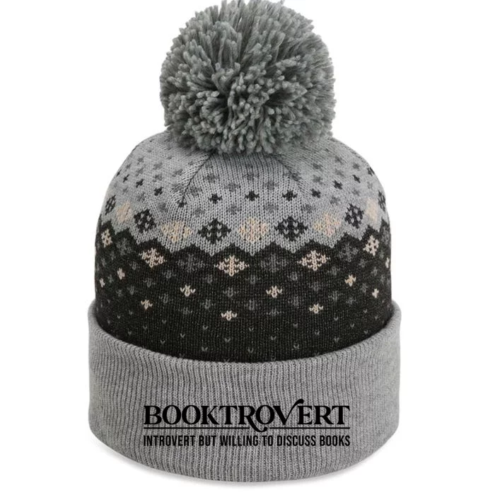 Booktrovert Introvert But Willing To Discuss Books Gift Reader Gift The Baniff Cuffed Pom Beanie