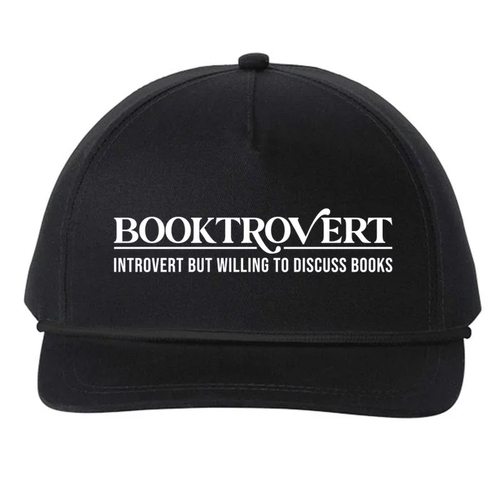 Booktrovert Introvert But Willing To Discuss Books Gift Reader Gift Snapback Five-Panel Rope Hat