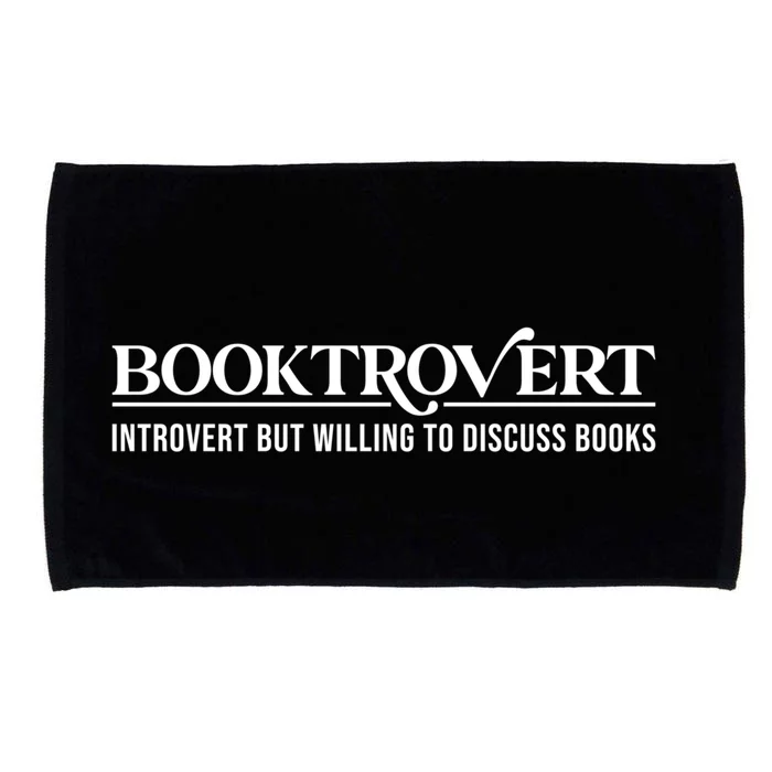 Booktrovert Introvert But Willing To Discuss Books Gift Reader Gift Microfiber Hand Towel