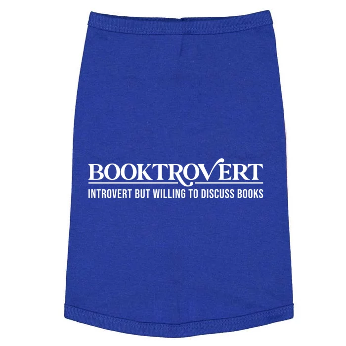 Booktrovert Introvert But Willing To Discuss Books Gift Reader Gift Doggie Tank