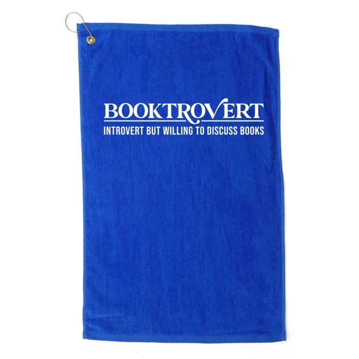 Booktrovert Introvert But Willing To Discuss Books Gift Reader Gift Platinum Collection Golf Towel