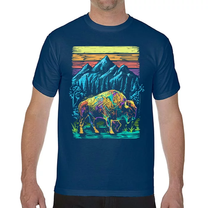 Bison Illustration Comfort Colors T-Shirt