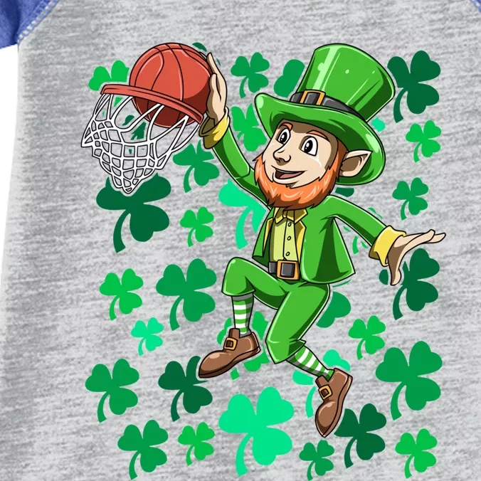 Basketball Irish Basketball Dunk Leprechaun St Patrick's Day Gift Infant Baby Jersey Bodysuit