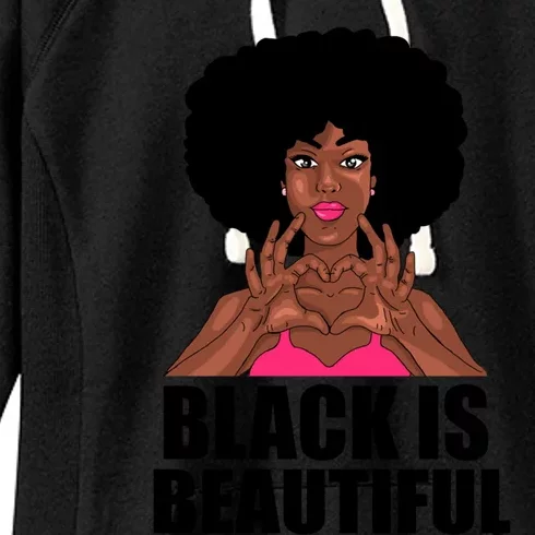 Black Is Beautiful Afro Melanin African Black History Meaningful Gift Women's Fleece Hoodie