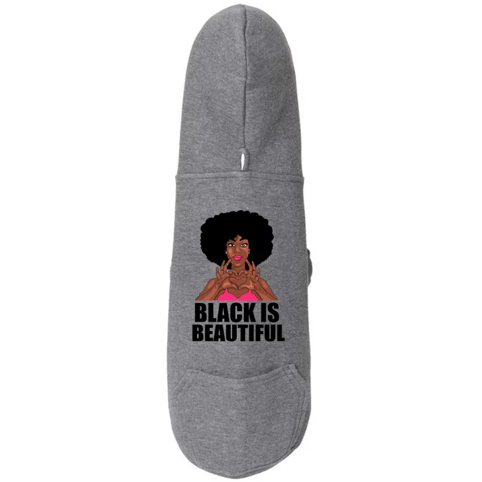 Black Is Beautiful Afro Melanin African Black History Meaningful Gift Doggie 3-End Fleece Hoodie