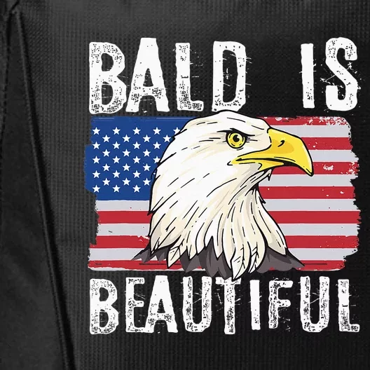 Bald Is Beautiful Independence Day Bald Eagle City Backpack