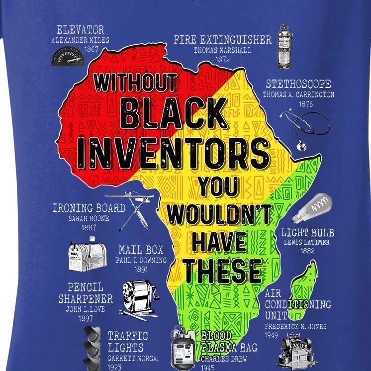 Black Inventors Black Excellence Black History Women's V-Neck T-Shirt