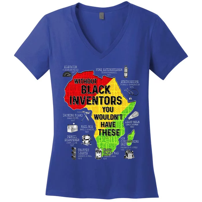 Black Inventors Black Excellence Black History Women's V-Neck T-Shirt