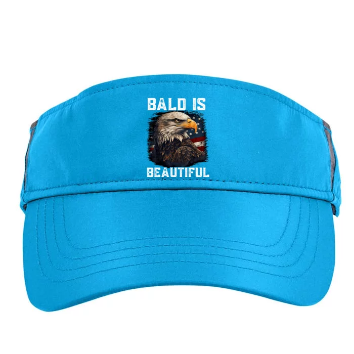 Bald Is Beautiful 4th Of July Independence Day Bald Eagle Adult Drive Performance Visor