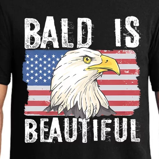 Bald Is Beautiful 4th Of July Independence Day Bald Eagle Pajama Set