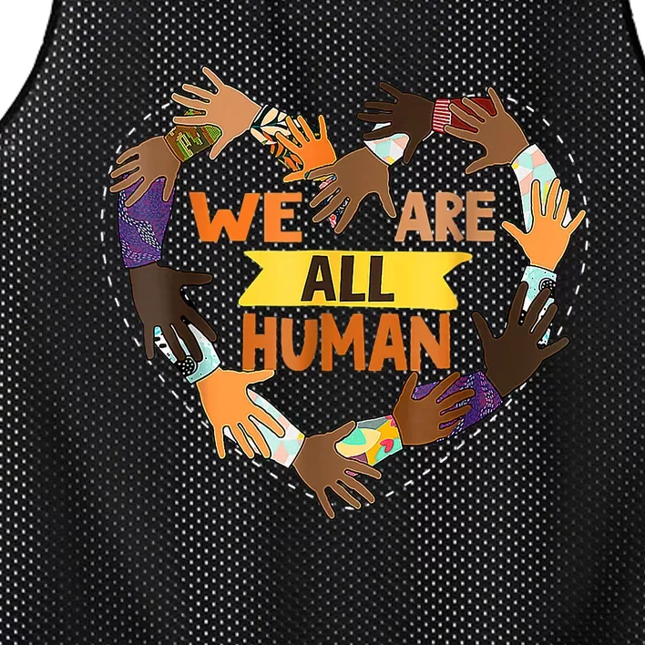 Black Is Beautiful Black History Month We Are All Human Mesh Reversible Basketball Jersey Tank