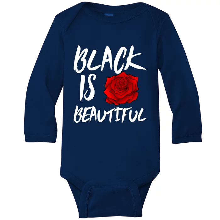 Black Is Beautiful Cute Gift Beauty Gift Baby Long Sleeve Bodysuit