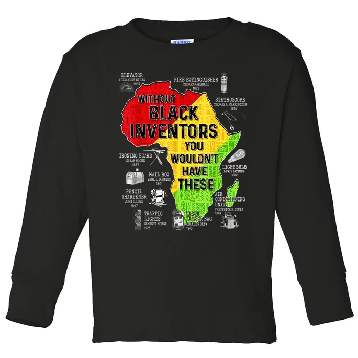 Black Inventors Black Excellence Black History Toddler Long Sleeve Shirt