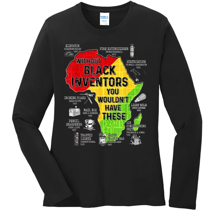 Black Inventors Black Excellence Black History Ladies Long Sleeve Shirt