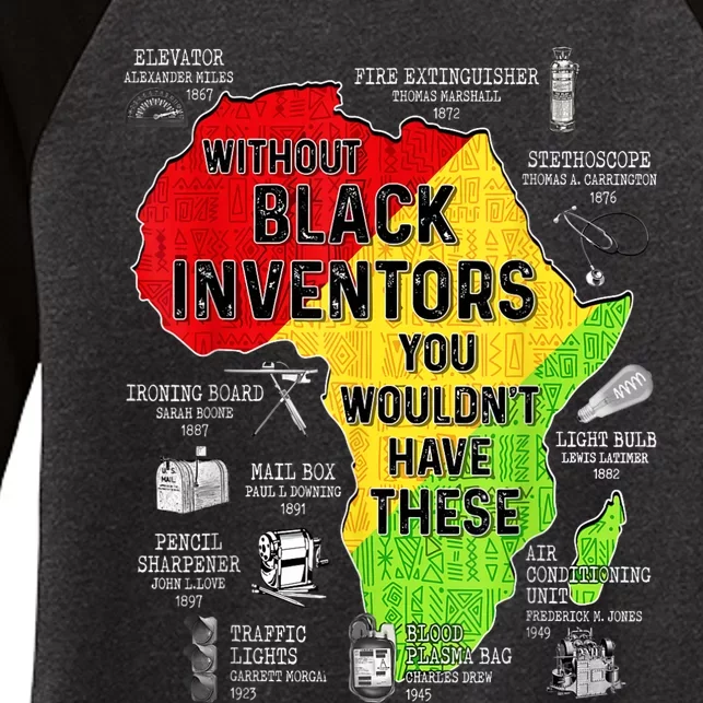 Black Inventors Black Excellence Black History Women's Tri-Blend 3/4-Sleeve Raglan Shirt