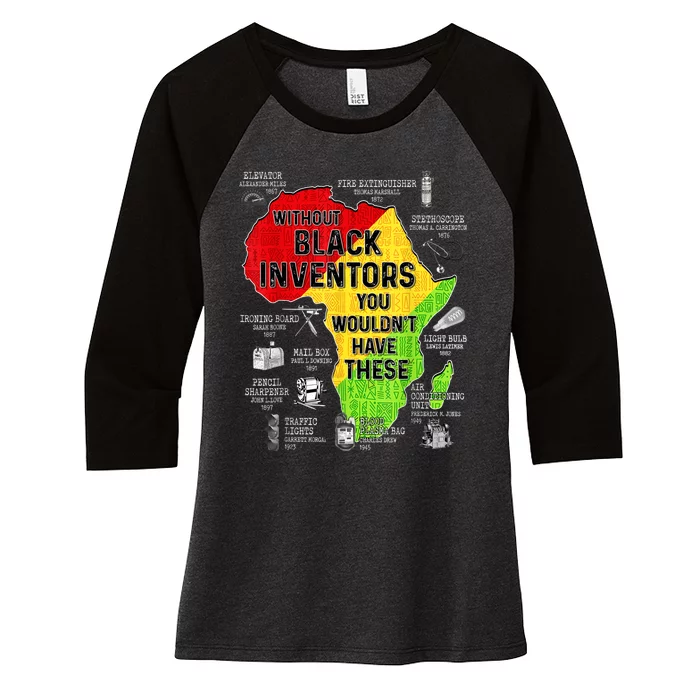 Black Inventors Black Excellence Black History Women's Tri-Blend 3/4-Sleeve Raglan Shirt