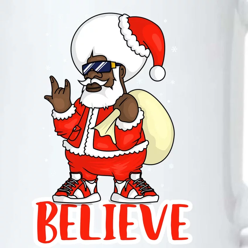 Believe In Black Melanin Santa Funny Hip Hop Rap Christmas Meaningful Gift Black Color Changing Mug