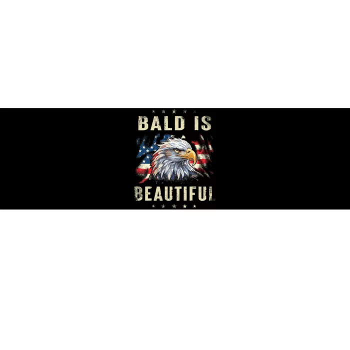 Bald Is Beautiful 4th Of July Independence Day America Bumper Sticker