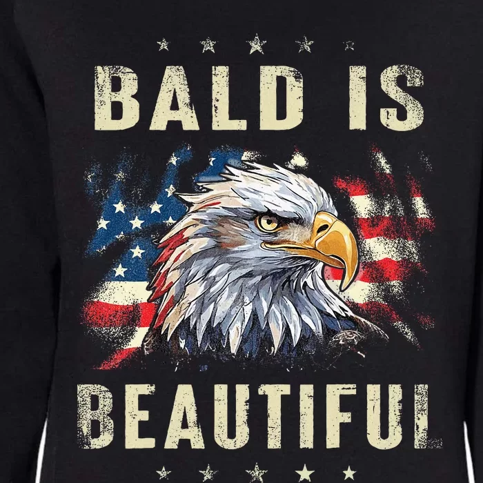 Bald Is Beautiful 4th Of July Independence Day America Womens California Wash Sweatshirt