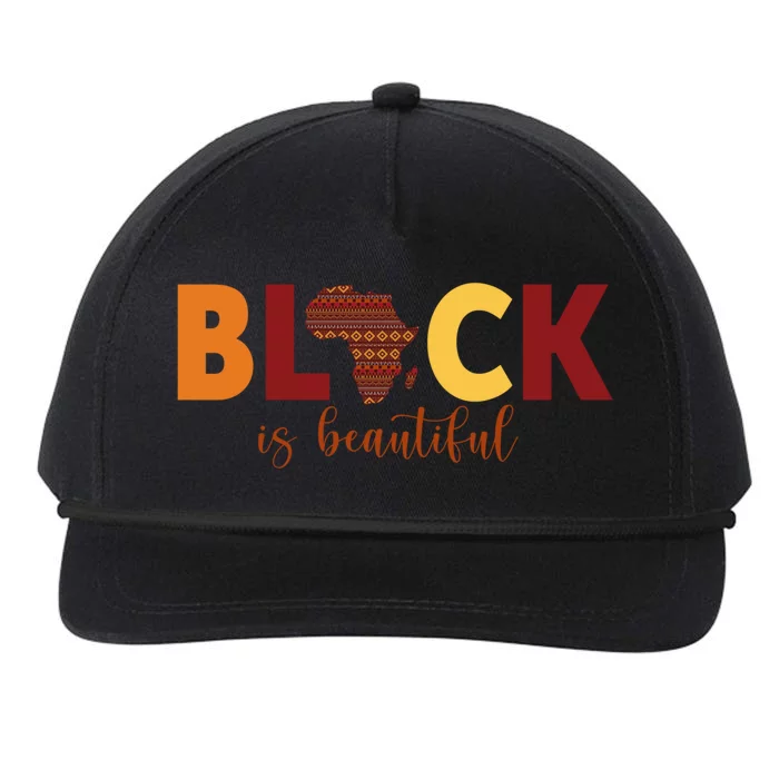 Black Is Beautiful Black Afro Dope Inspiration Meaningful Gift Snapback Five-Panel Rope Hat