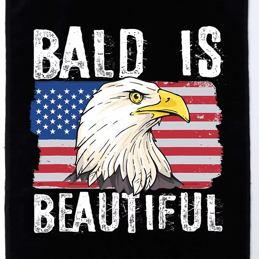 Bald Is Beautiful 4th Of July Independence Day Bald Eagle Platinum Collection Golf Towel