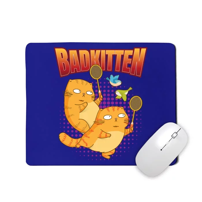 Badminton I Badkitten Cat I Badminton Racket Shuttlecock Gift Mousepad