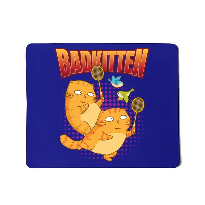 Badminton I Badkitten Cat I Badminton Racket Shuttlecock Gift Mousepad