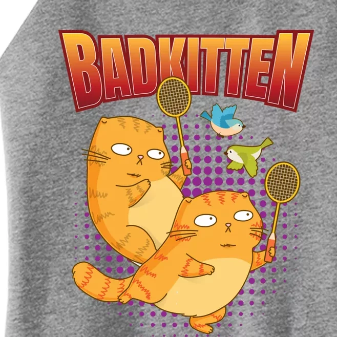 Badminton I Badkitten Cat I Badminton Racket Shuttlecock Gift Women’s Perfect Tri Rocker Tank