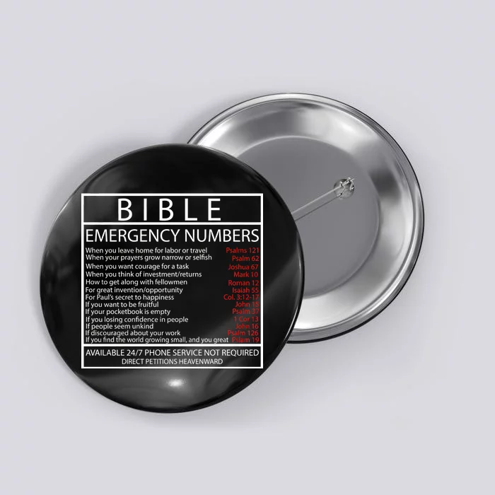 Bible Emergency Hotline Numbers Button