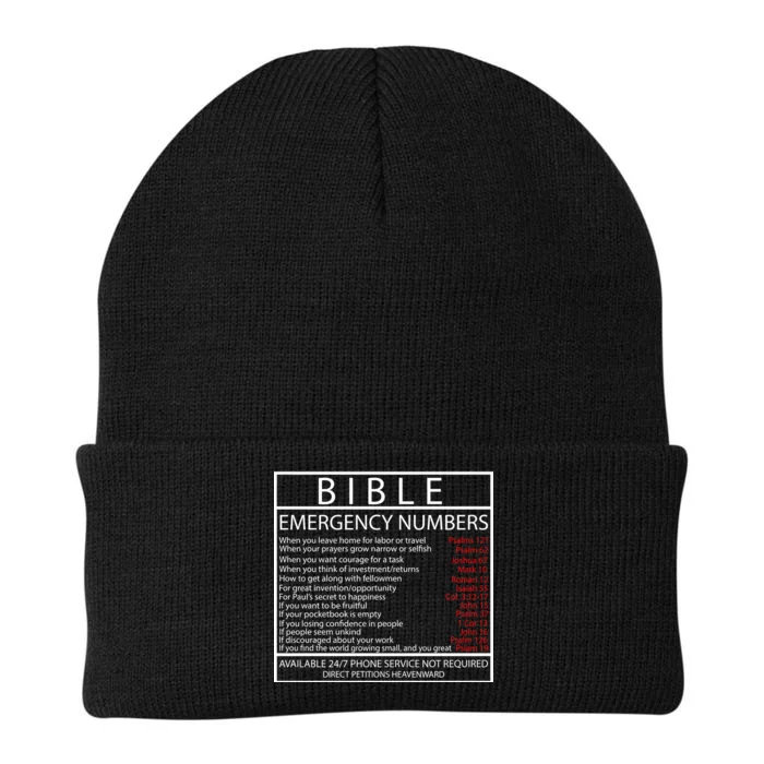 Bible Emergency Hotline Numbers Knit Cap Winter Beanie