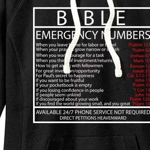 Bible Emergency Hotline Numbers Women's Fleece Hoodie