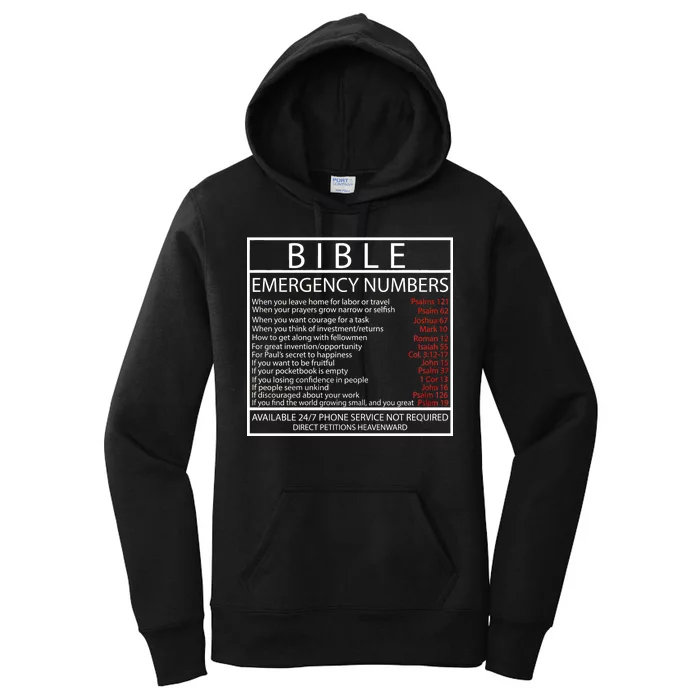 Bible Emergency Hotline Numbers Women's Pullover Hoodie