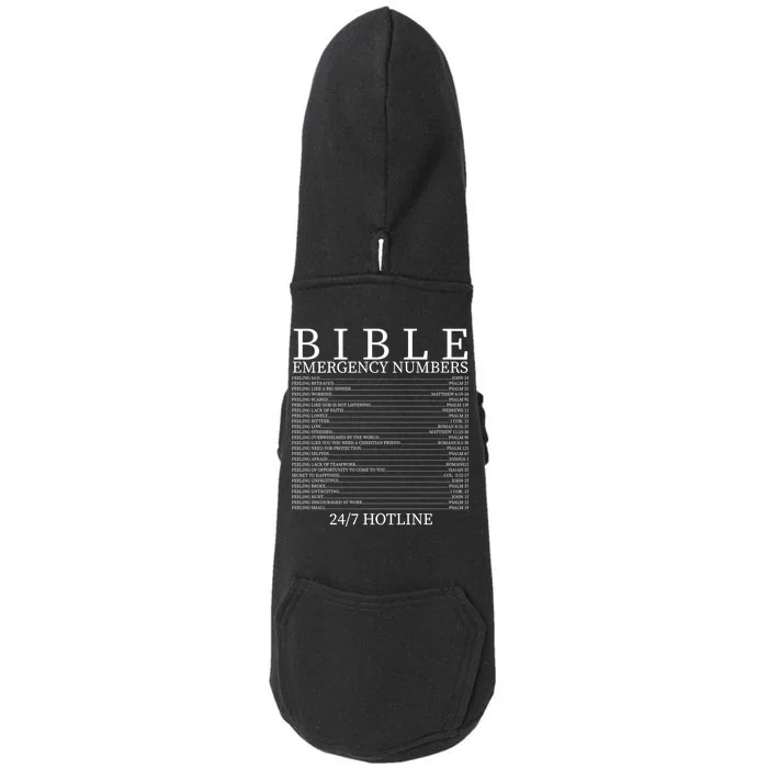 Bible Emergency Numbers Doggie 3-End Fleece Hoodie